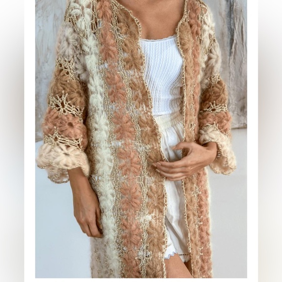 Maridruna Handknit Mohair Cardigan Long - Picture 2 of 7